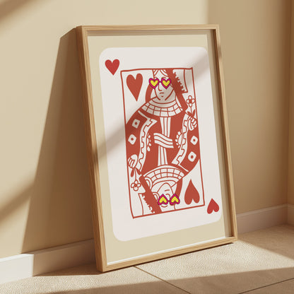Premium Poster of Queen of Hearts with Stylish Glasses Posters