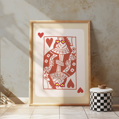 Premium Poster of Queen of Hearts with Stylish Glasses Posters