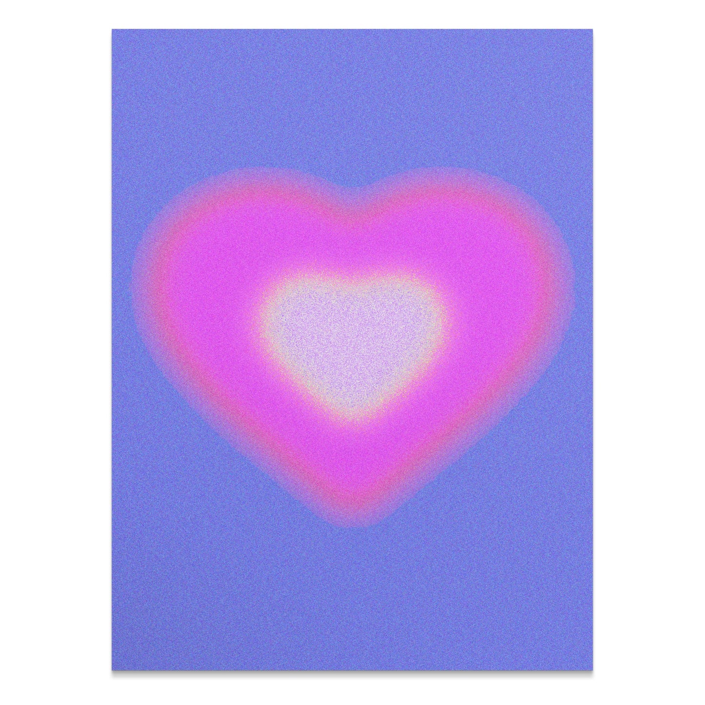 Premium Poster of Radiant Pink Heart with Blue Background Posters
