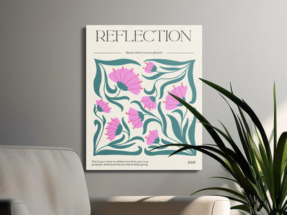 Premium Poster of Reflection Floral Wall Art for Stunning Canvas Wraps