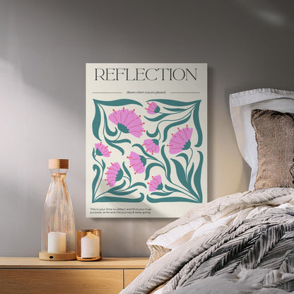 Premium Poster of Reflection Floral Wall Art for Stunning Canvas Wraps