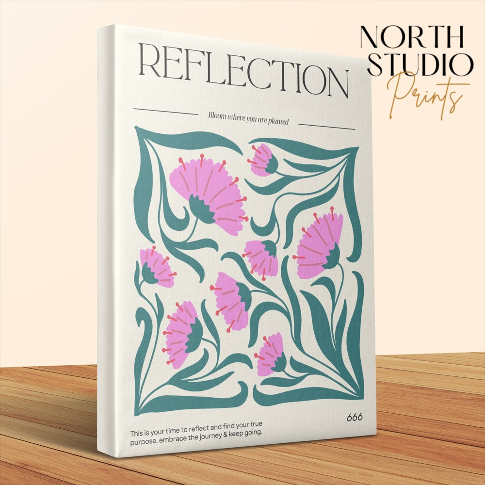 Premium Poster of Reflection Floral Wall Art for Stunning Canvas Wraps
