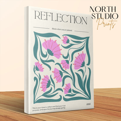 Premium Poster of Reflection Floral Wall Art for Stunning Canvas Wraps