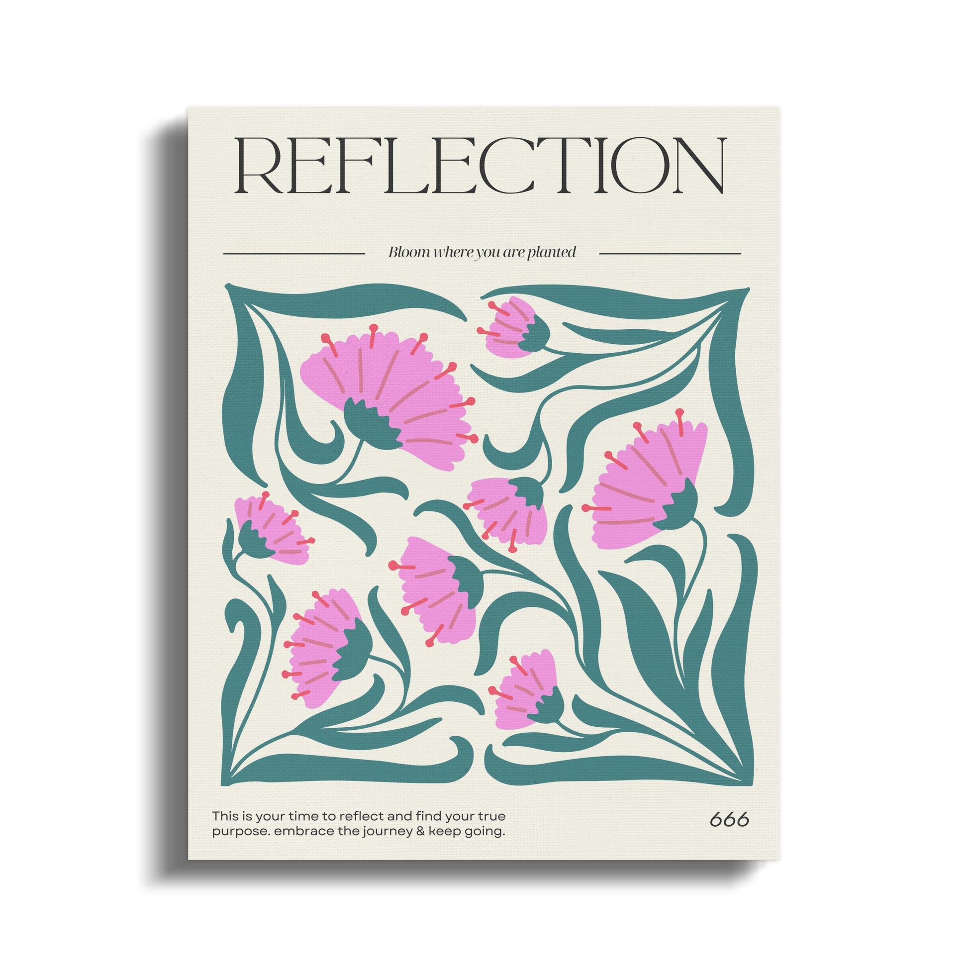 Premium Poster of Reflection Floral Wall Art for Stunning Canvas Wraps