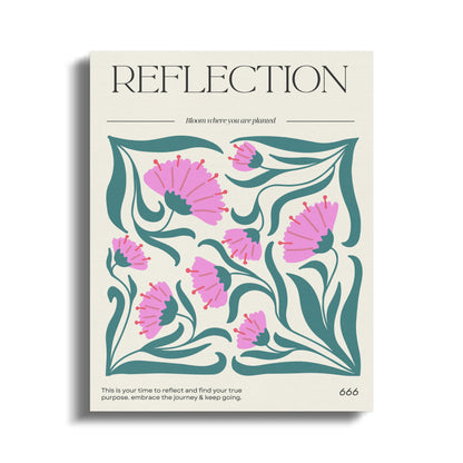 Premium Poster of Reflection Floral Wall Art for Stunning Canvas Wraps