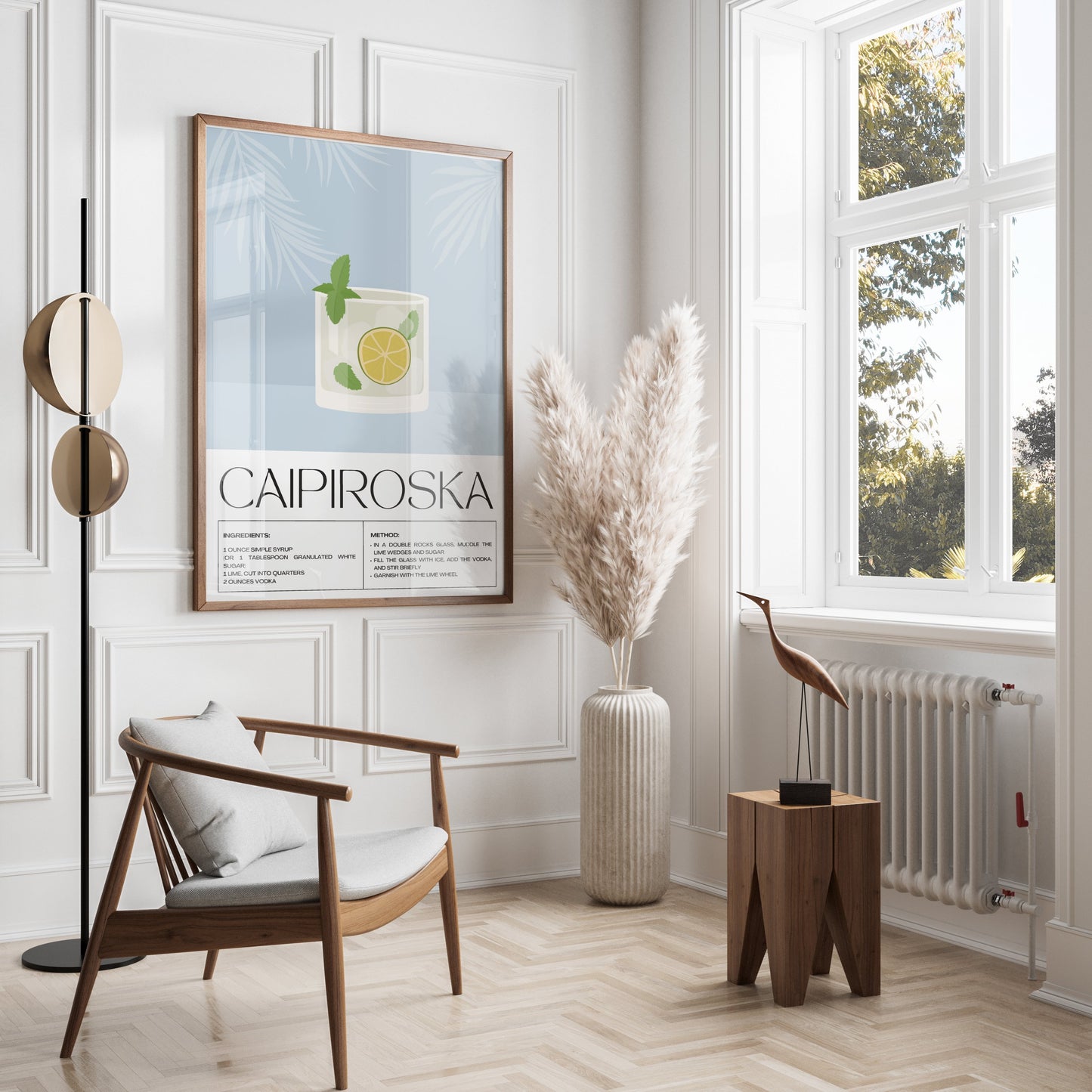 Premium Poster of Refreshing Caipiroska Cocktail Recipe Posters