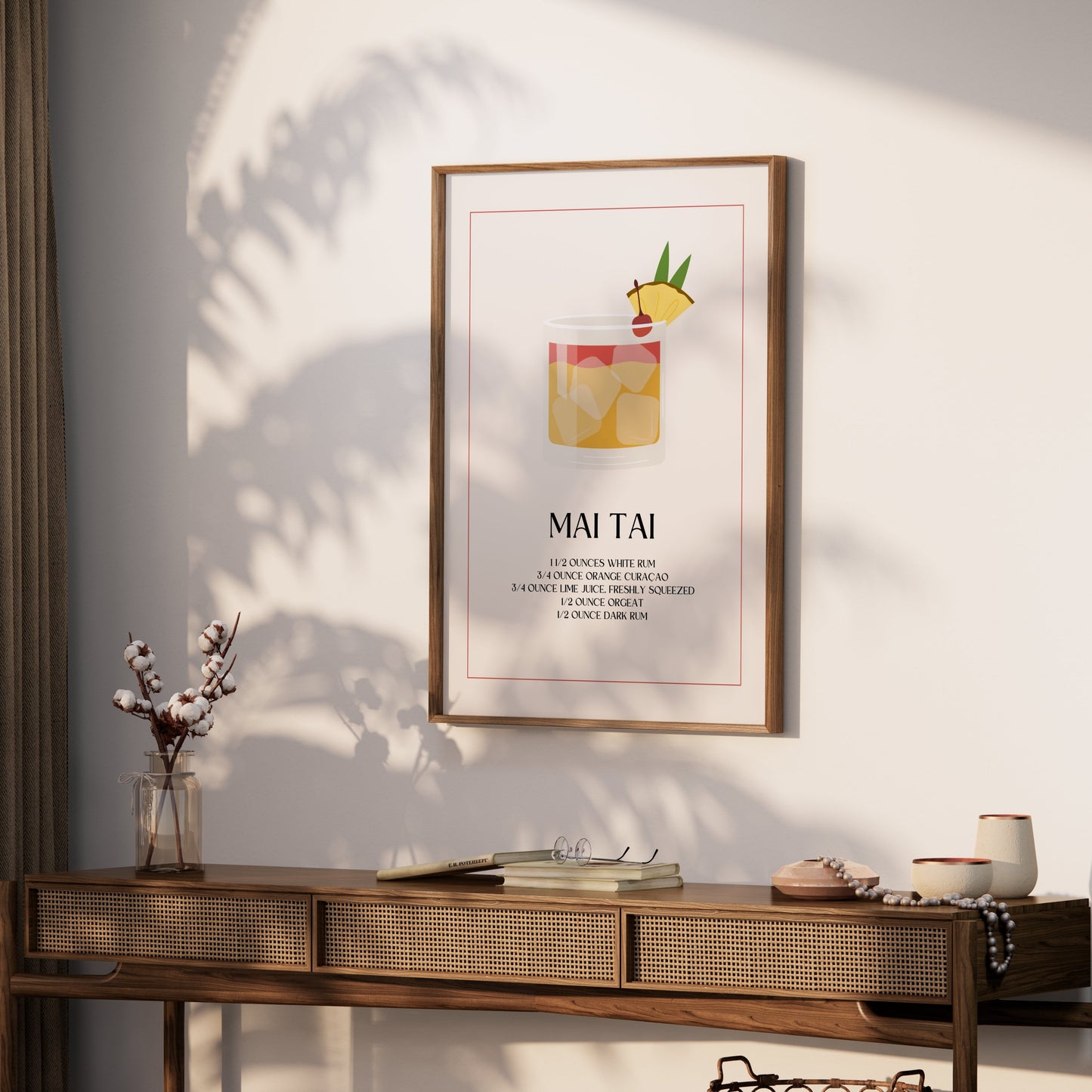 Premium Poster of Refreshing Mai Tai Cocktail Recipe Posters