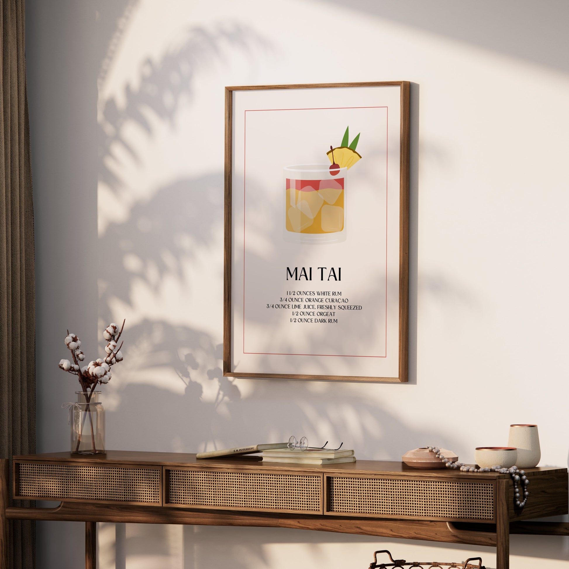 Premium Poster of Refreshing Mai Tai Cocktail Recipe Posters