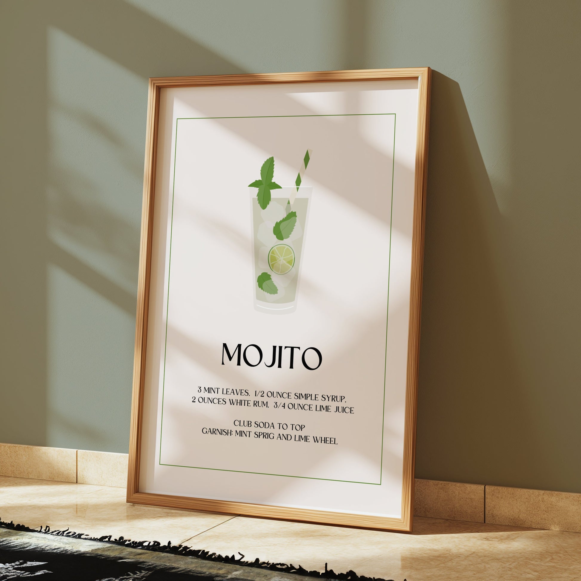 Premium Poster of Refreshing Mojito Recipe Drink Inspired Posters