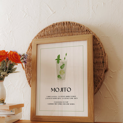 Premium Poster of Refreshing Mojito Recipe Drink Inspired Posters
