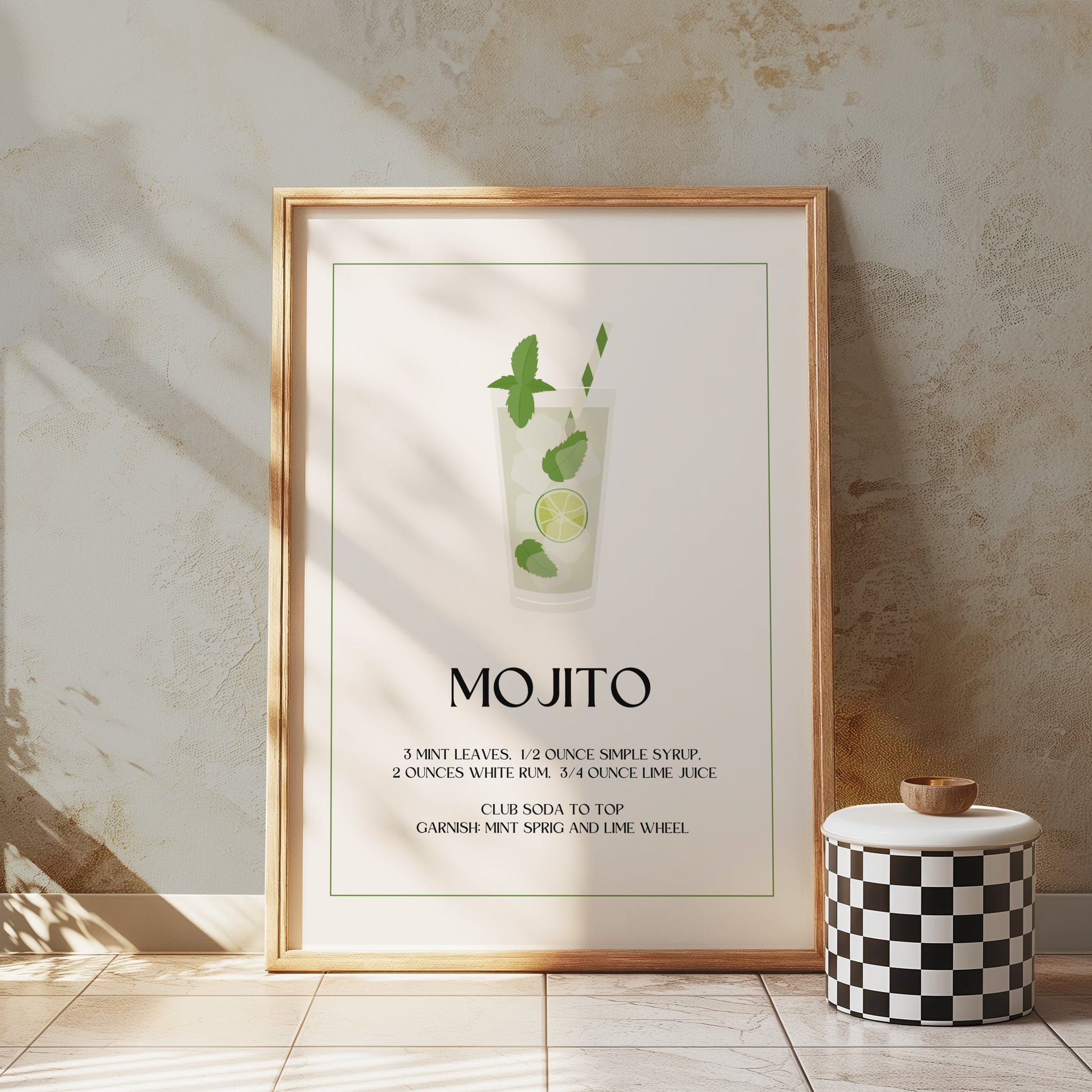 Premium Poster of Refreshing Mojito Recipe Drink Inspired Posters