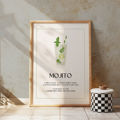 Premium Poster of Refreshing Mojito Recipe Drink Inspired Posters