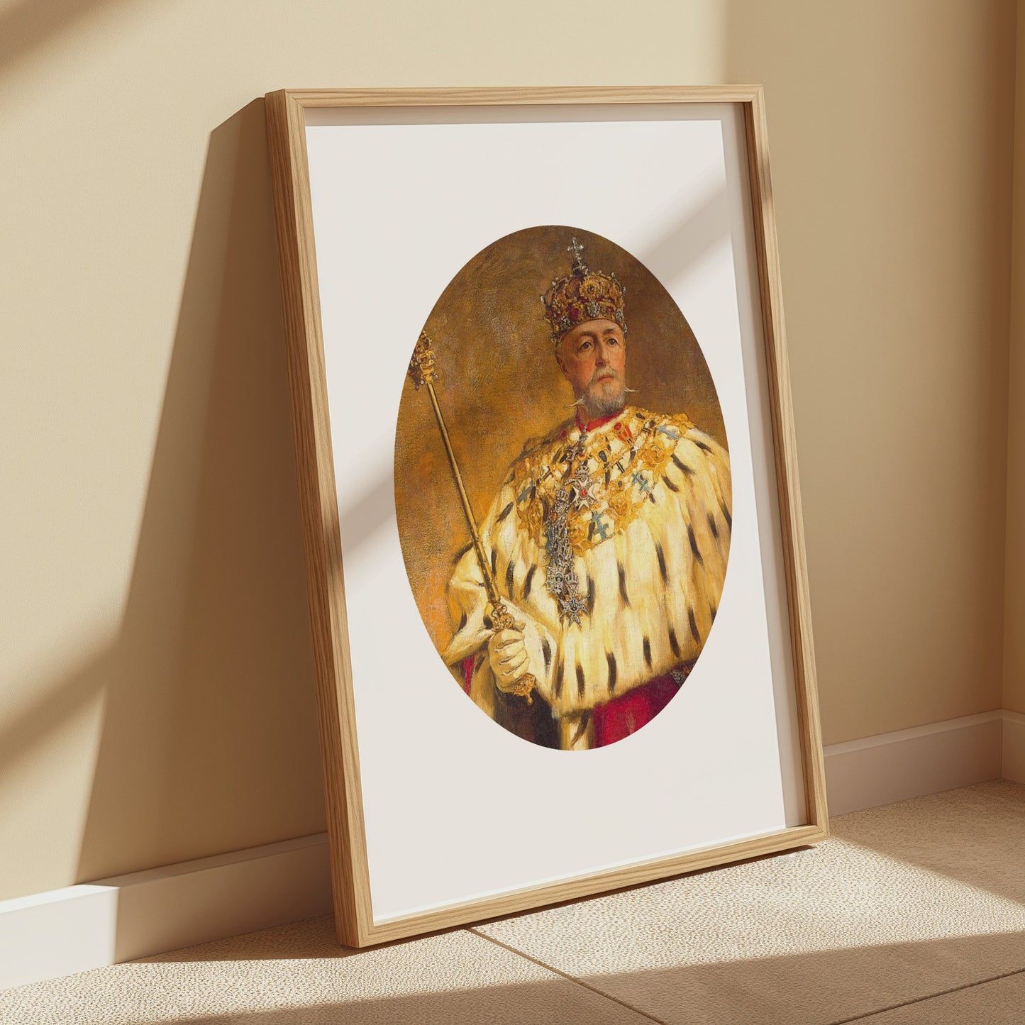 Premium Poster of Regal Monarch Portrait Illustration Art Posters