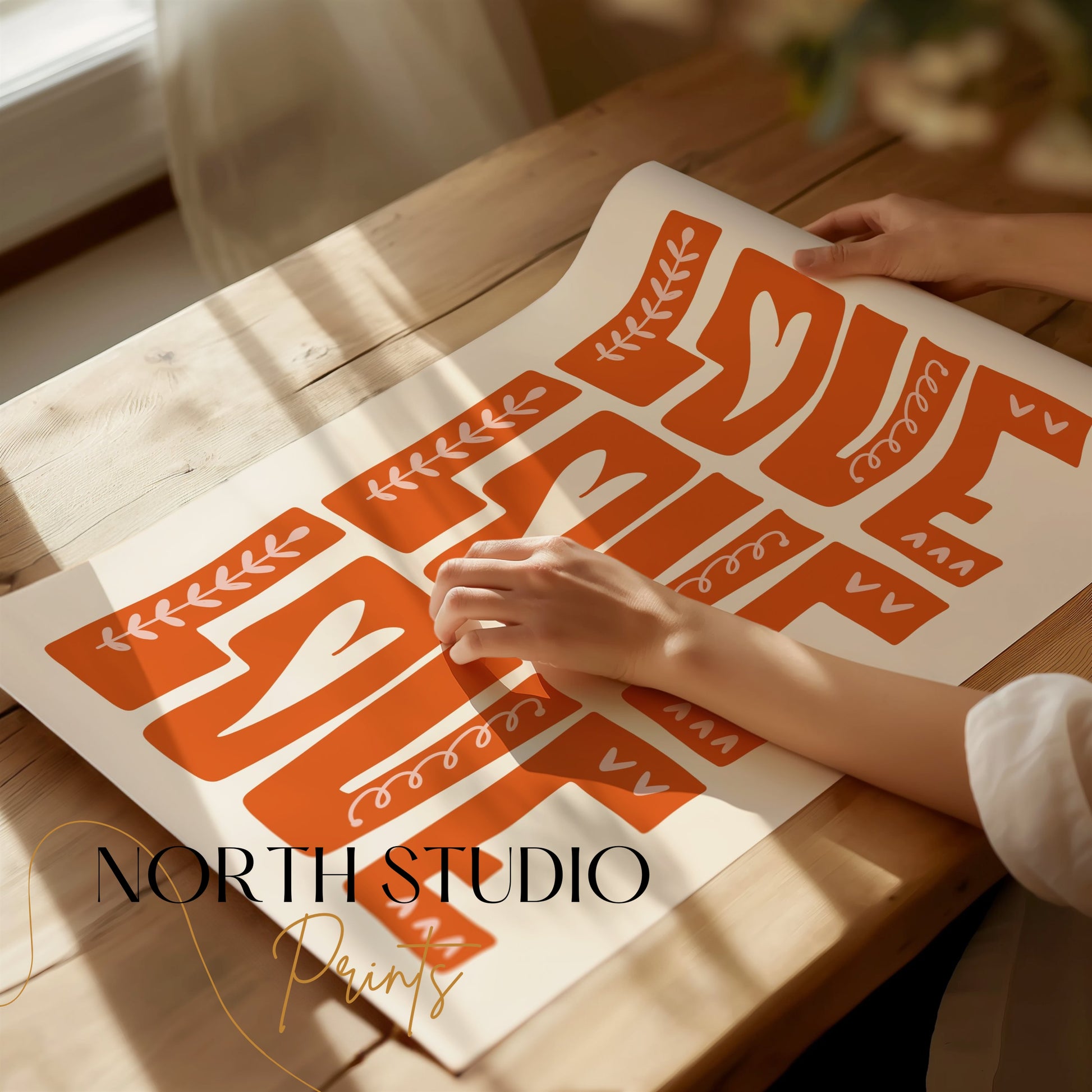Premium Poster of Repeating Love Pattern with Hearts Art Posters