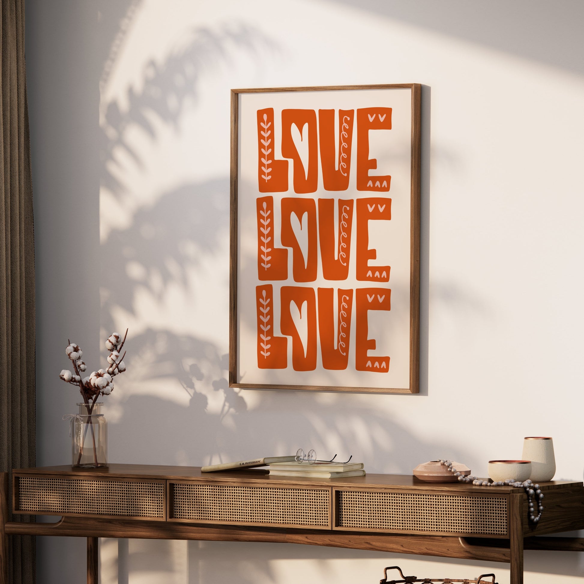 Premium Poster of Repeating Love Pattern with Hearts Art Posters