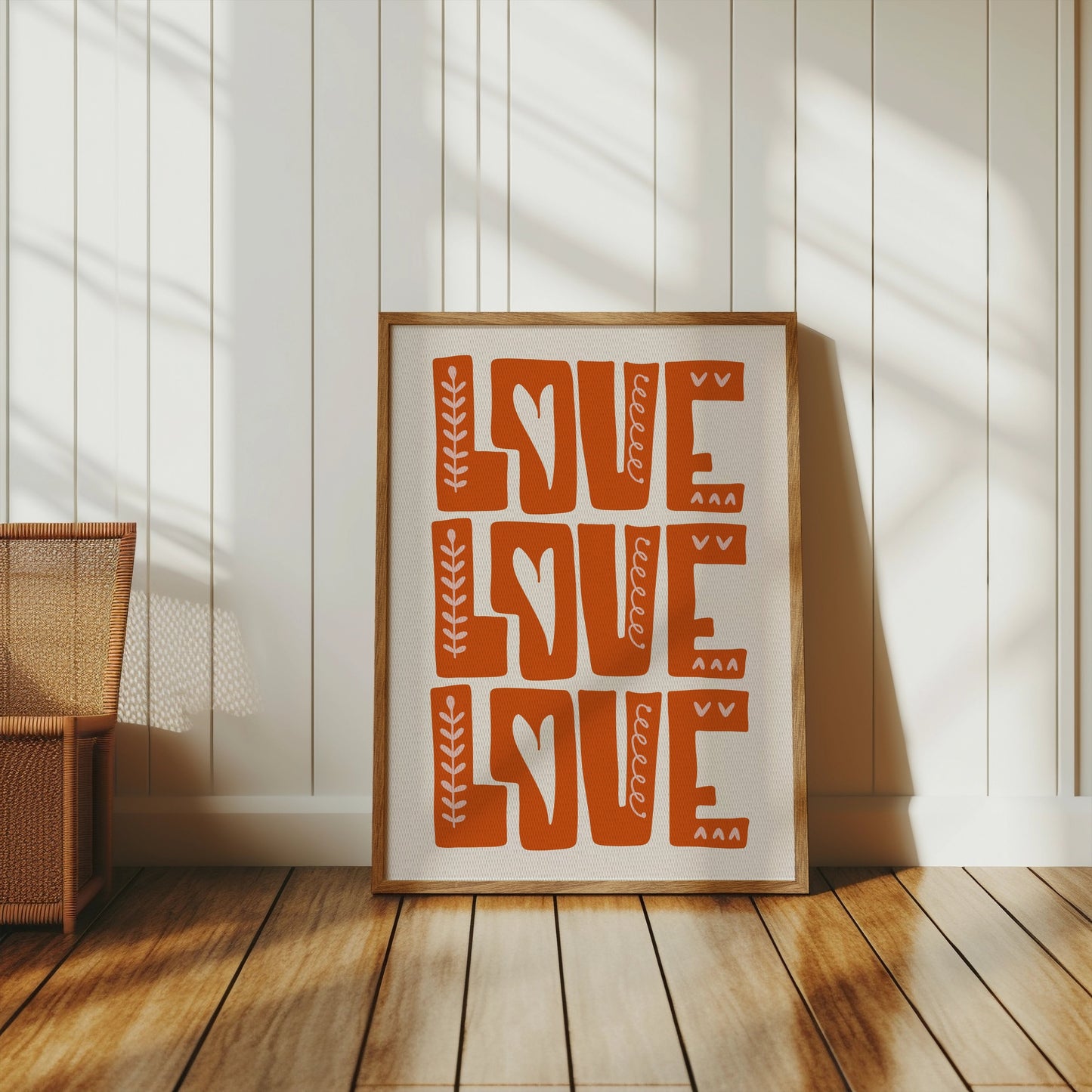 Premium Poster of Repeating Love Pattern with Hearts Art Posters