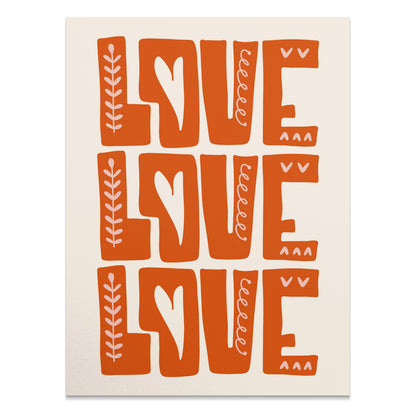Premium Poster of Repeating Love Pattern with Hearts Art Posters
