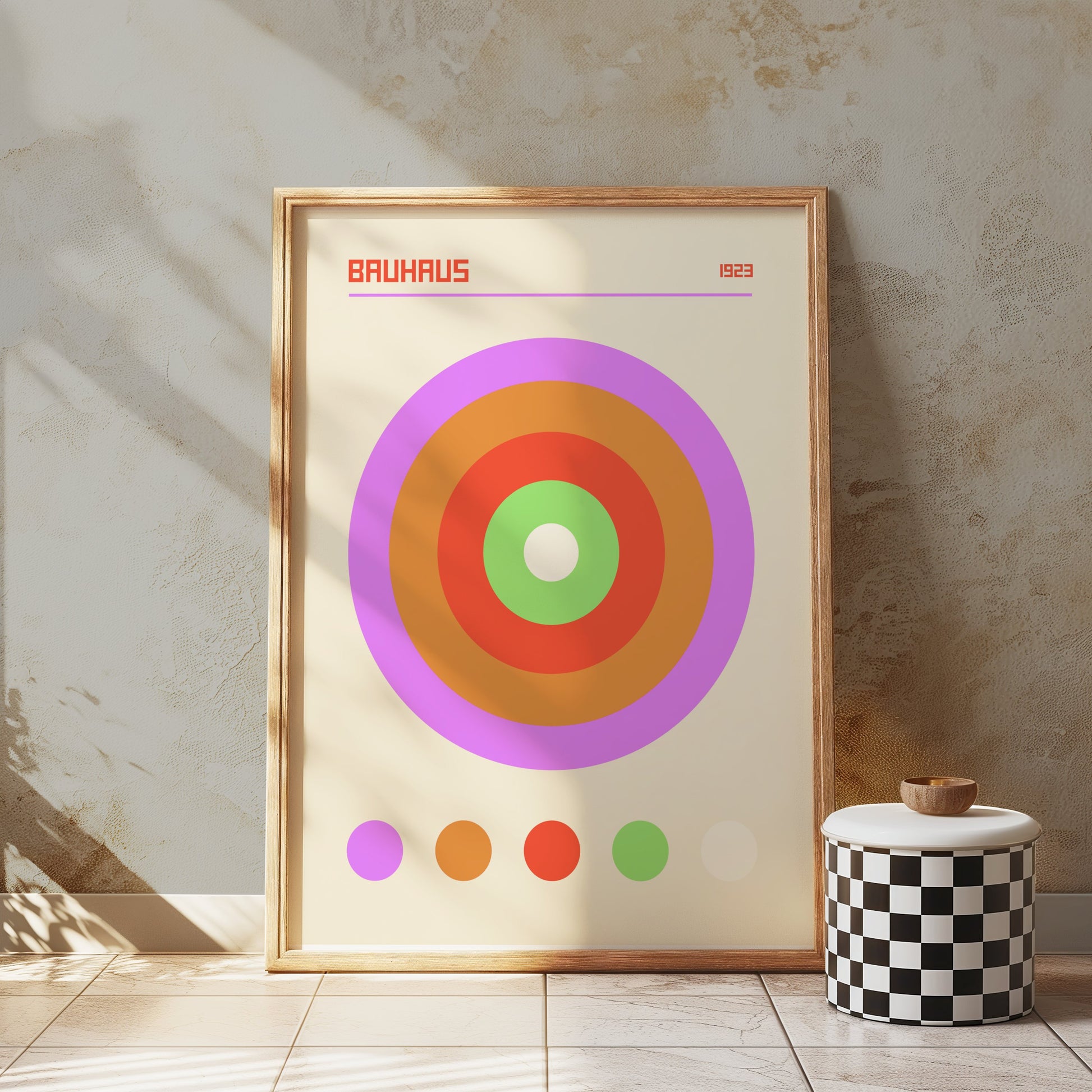 Premium Poster of Retro Bauhaus 1923 Art Circles Design Posters