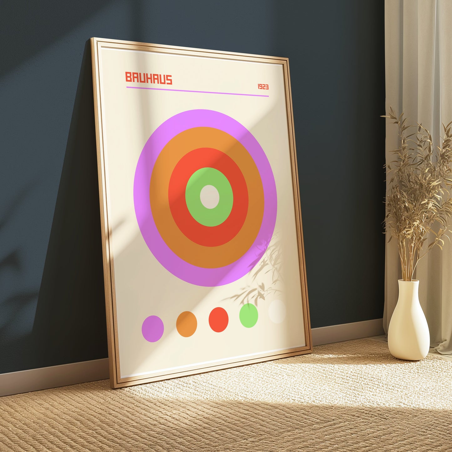 Premium Poster of Retro Bauhaus 1923 Art Circles Design Posters
