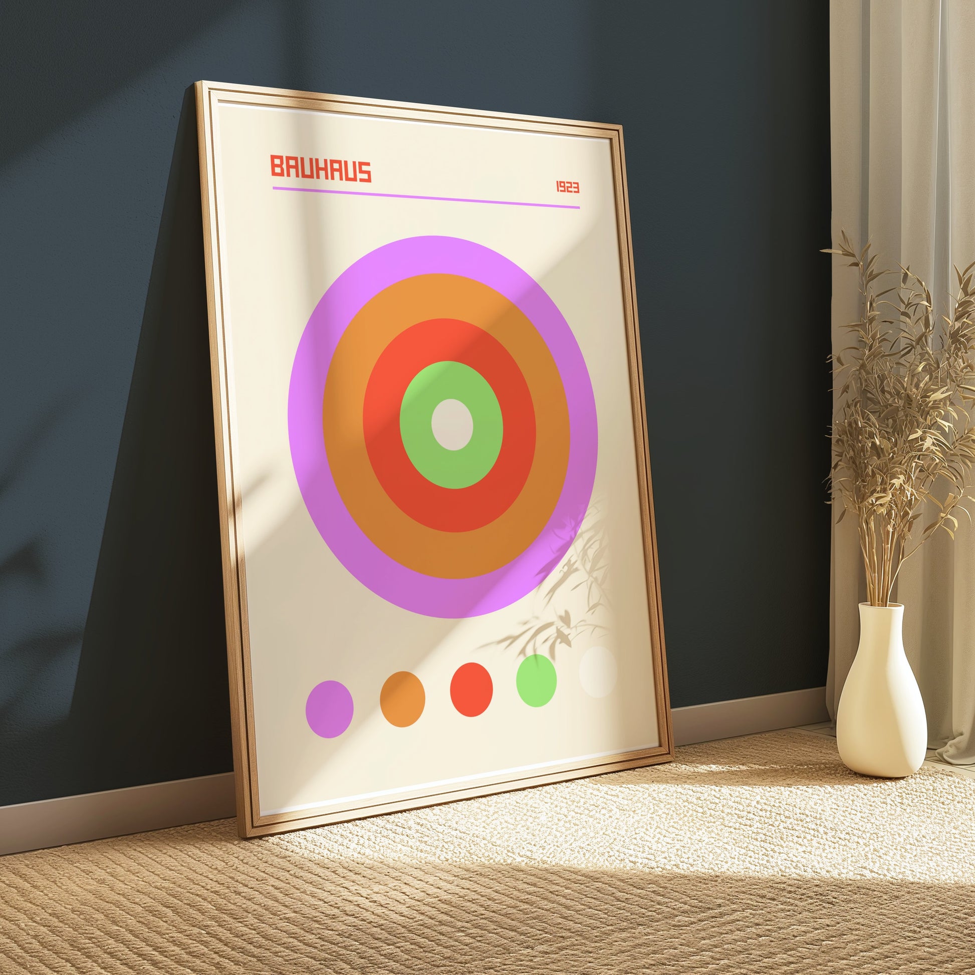 Premium Poster of Retro Bauhaus 1923 Art Circles Design Posters