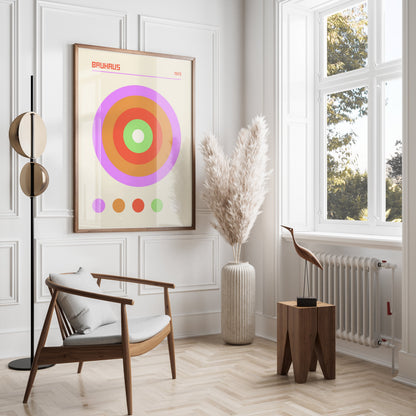 Premium Poster of Retro Bauhaus 1923 Art Circles Design Posters