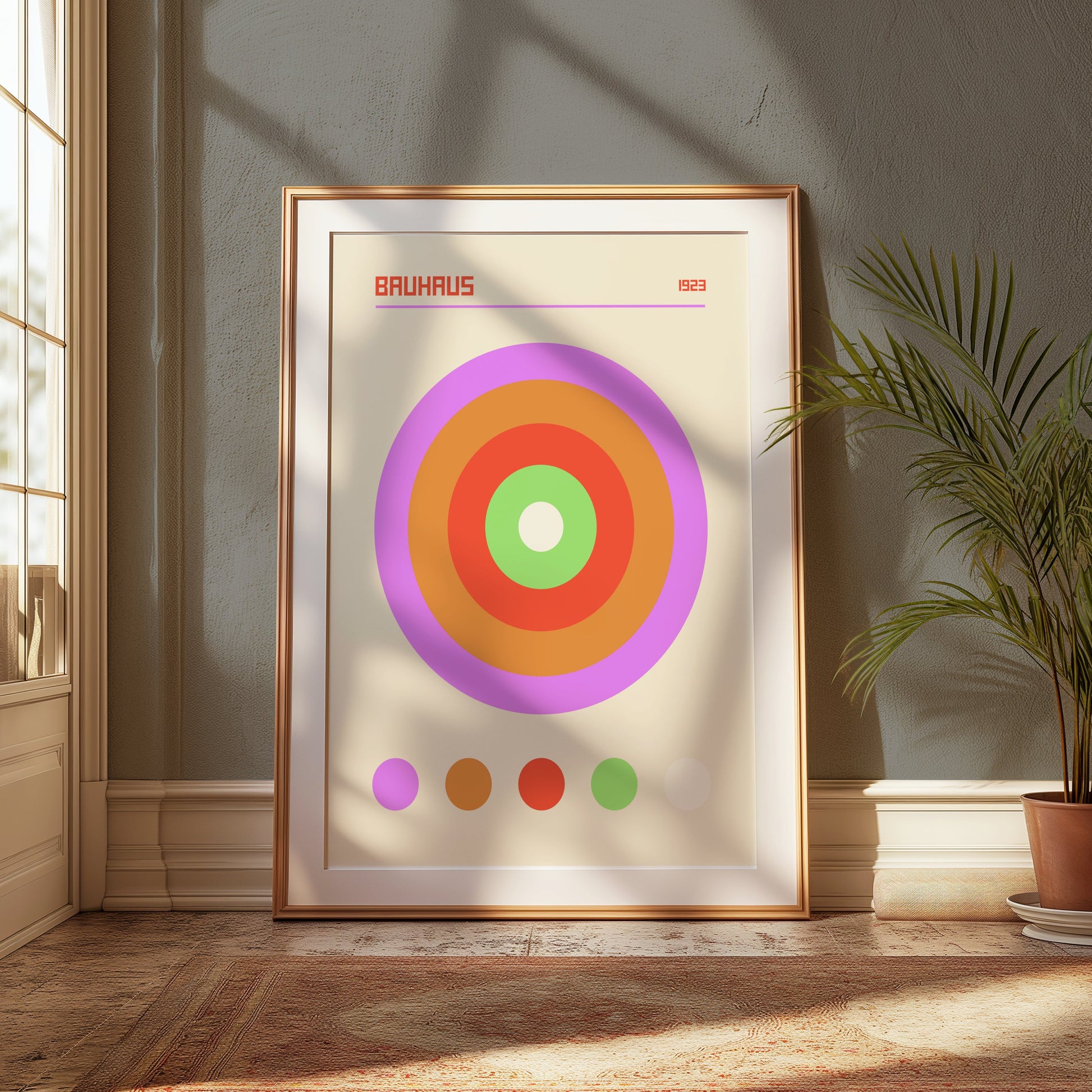 Premium Poster of Retro Bauhaus 1923 Art Circles Design Posters