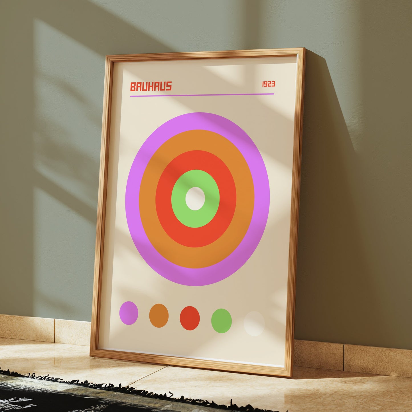 Premium Poster of Retro Bauhaus 1923 Art Circles Design Posters
