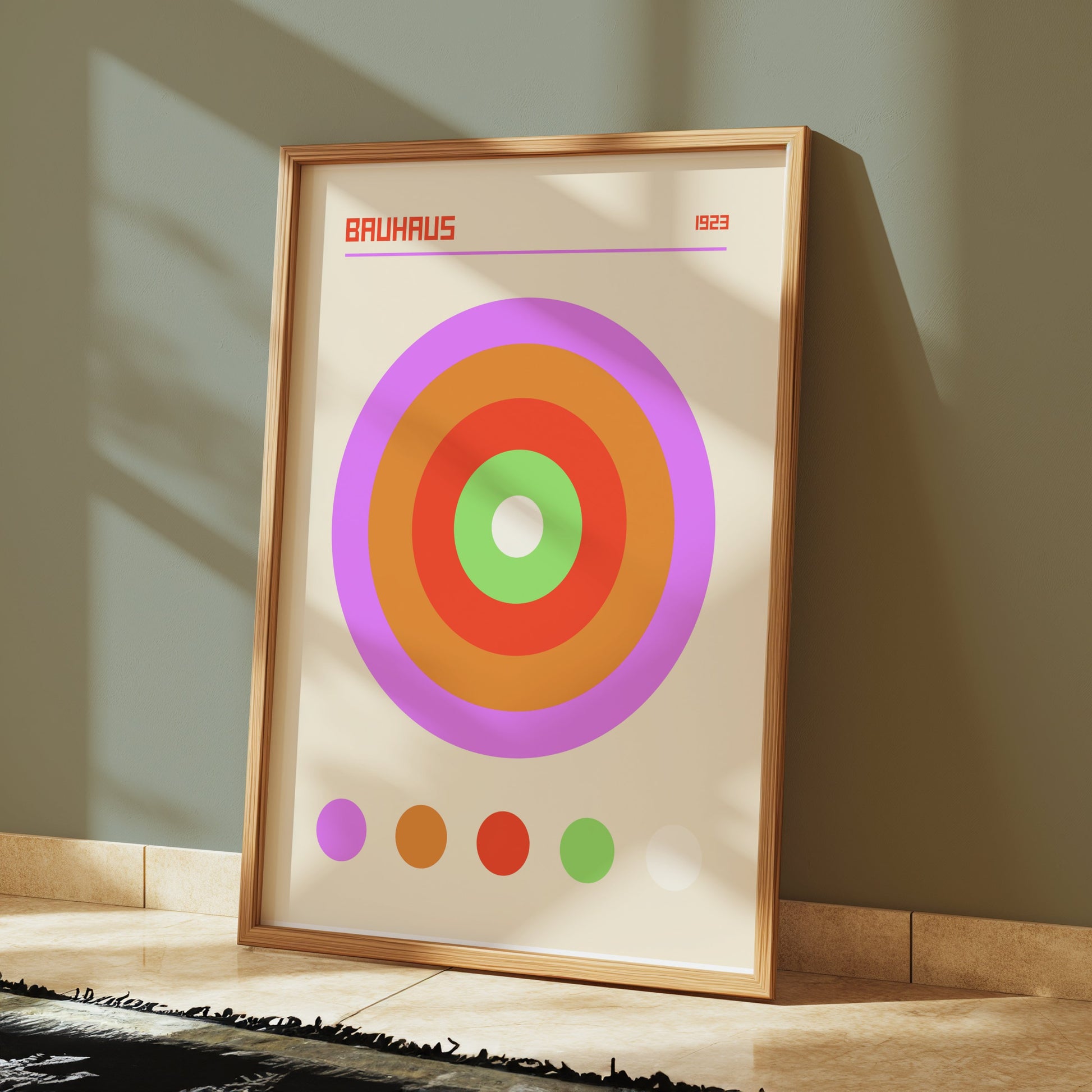 Premium Poster of Retro Bauhaus 1923 Art Circles Design Posters