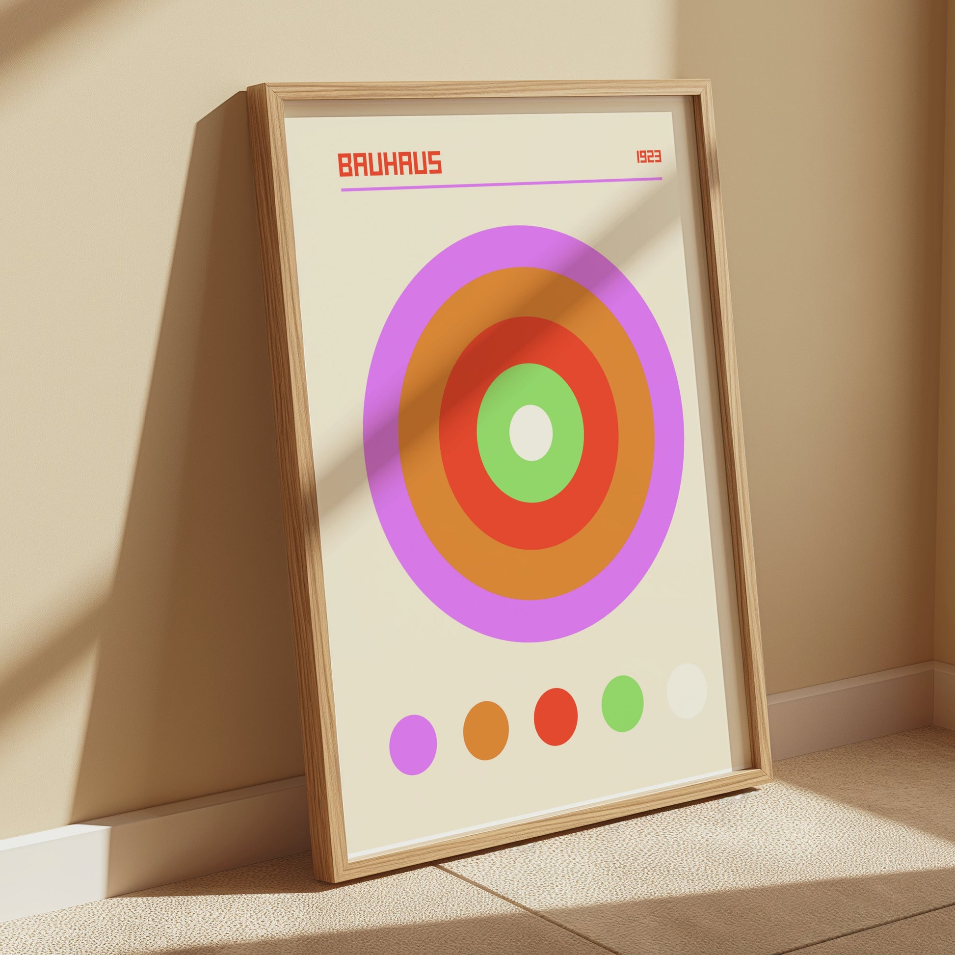 Premium Poster of Retro Bauhaus 1923 Art Circles Design Posters