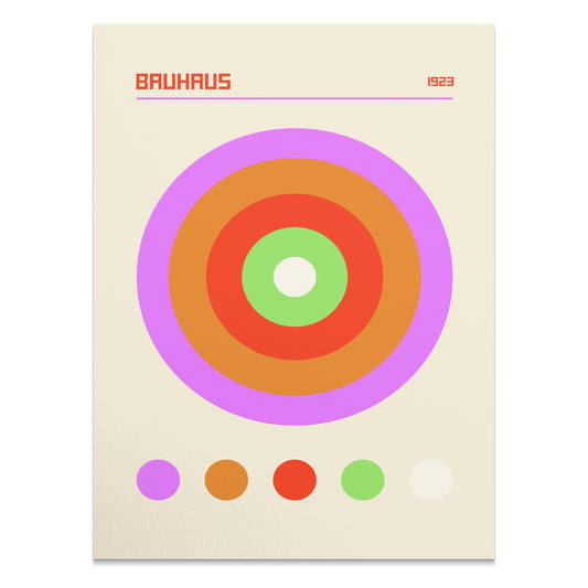 Premium Poster of Retro Bauhaus 1923 Art Circles Design Posters