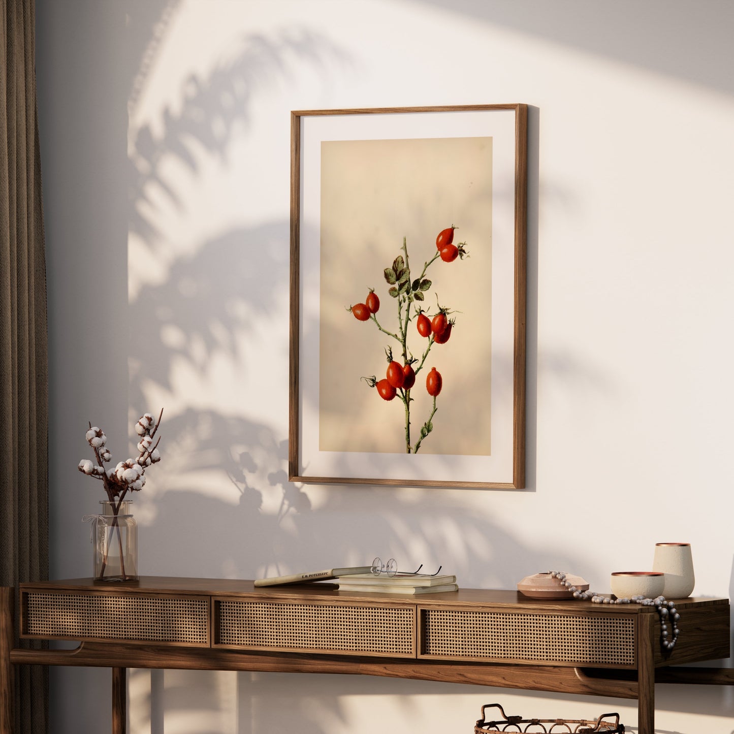 Premium Poster of Retro Botanical Display of Wild Rose Hip Posters