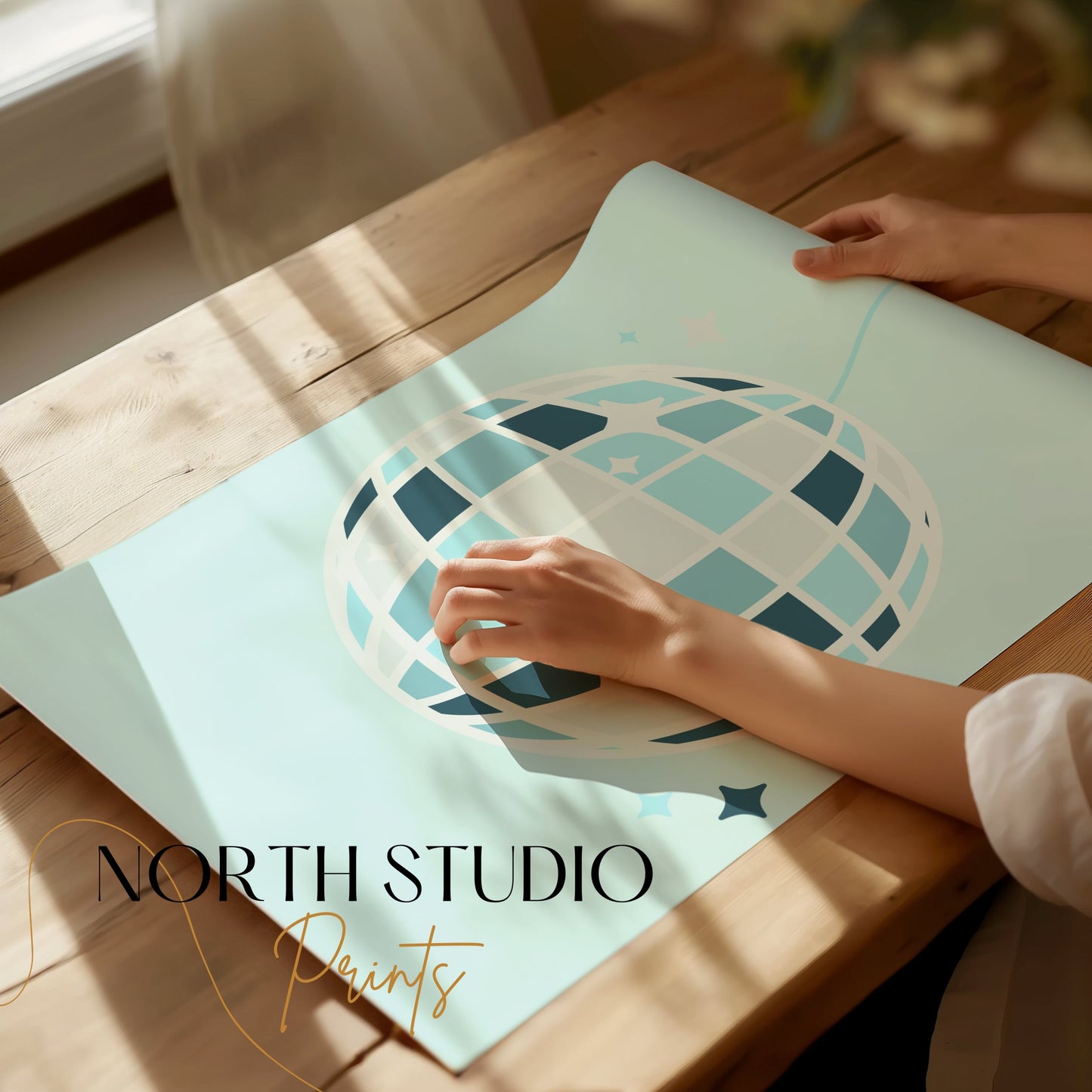 Premium Poster of Retro Disco Ball Lighting Up Your Room Posters