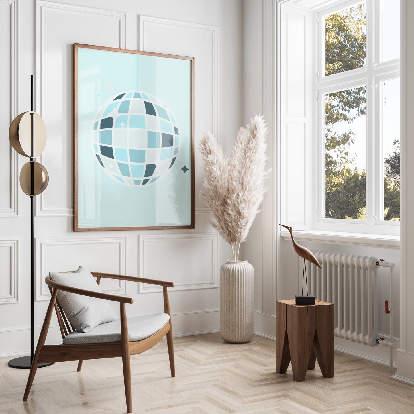 Premium Poster of Retro Disco Ball Lighting Up Your Room Posters