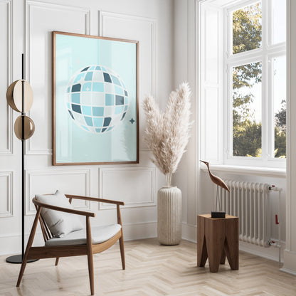 Premium Poster of Retro Disco Ball Lighting Up Your Room Posters