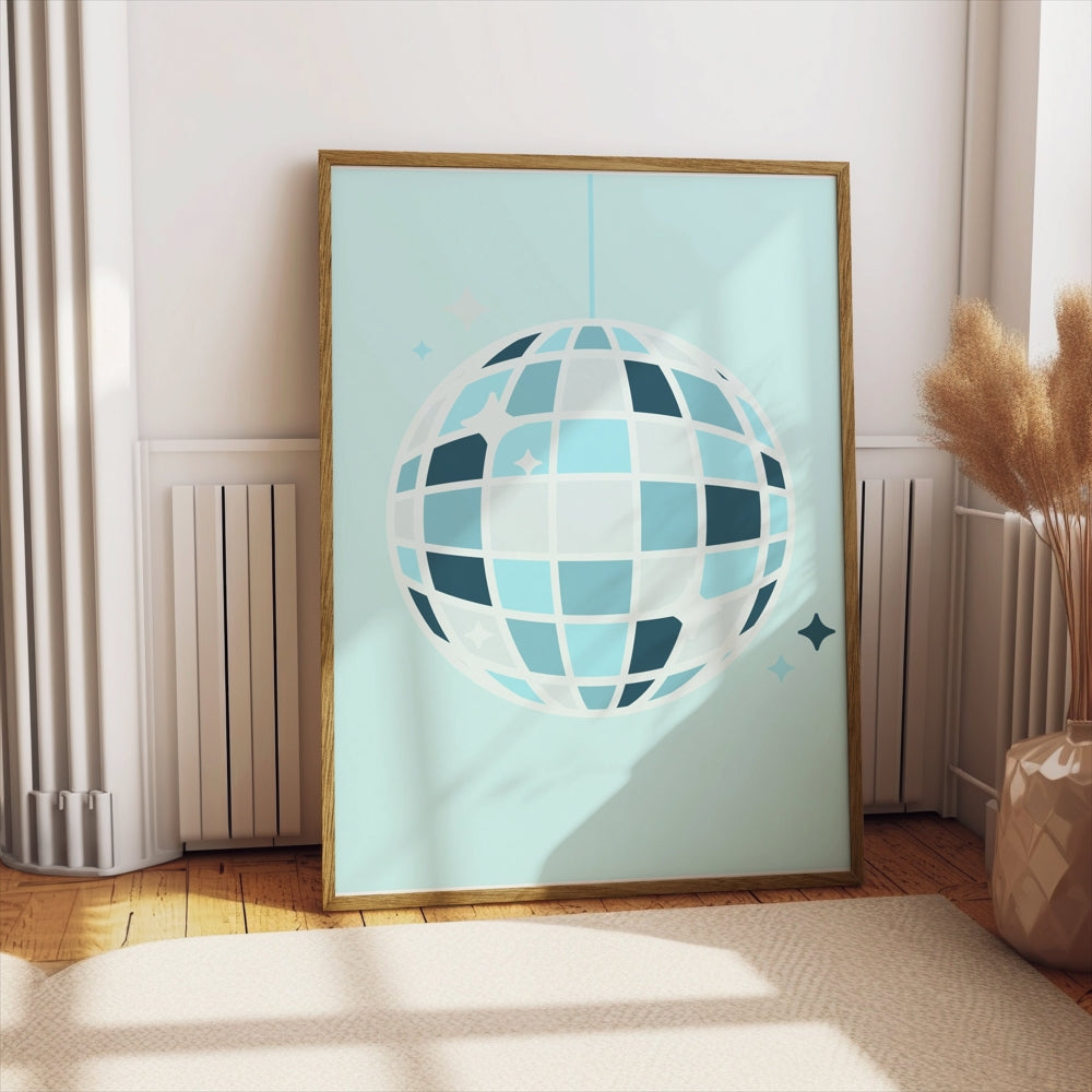 Premium Poster of Retro Disco Ball Lighting Up Your Room Posters