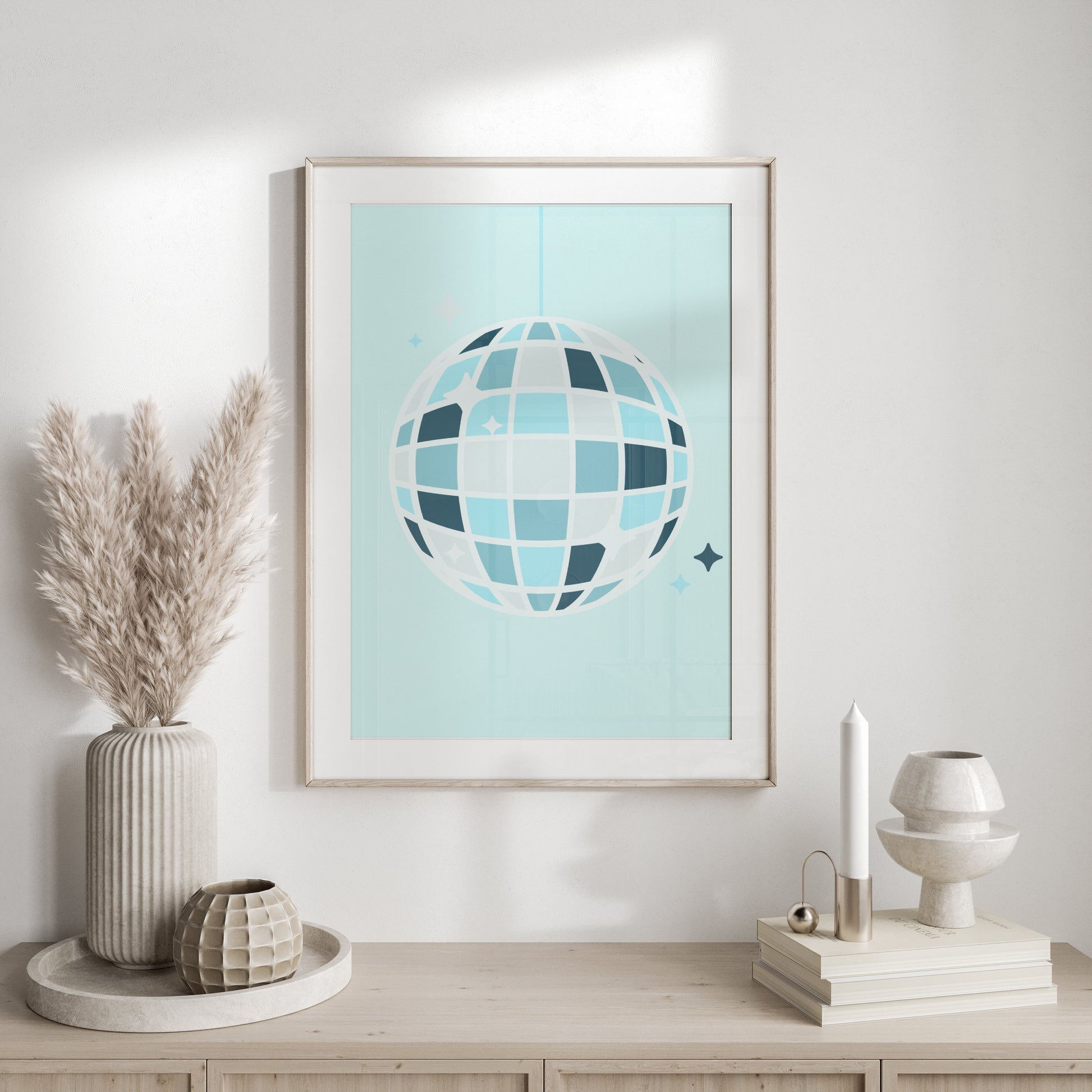 Premium Poster of Retro Disco Ball Lighting Up Your Room Posters