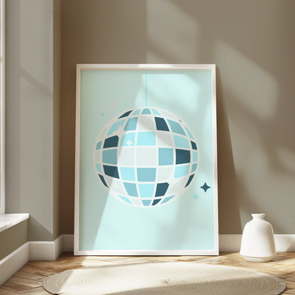 Premium Poster of Retro Disco Ball Lighting Up Your Room Posters
