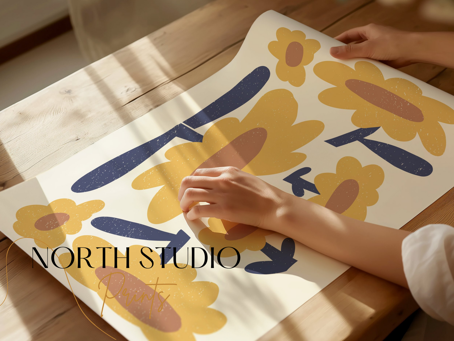 Premium Poster of Retro Floral Pattern Art Print Posters