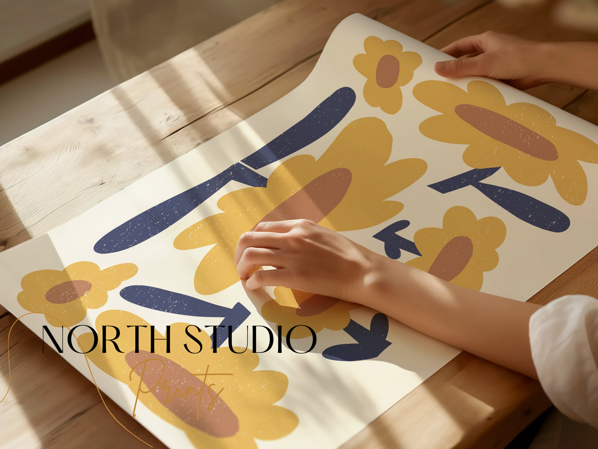 Premium Poster of Retro Floral Pattern Art Print Posters