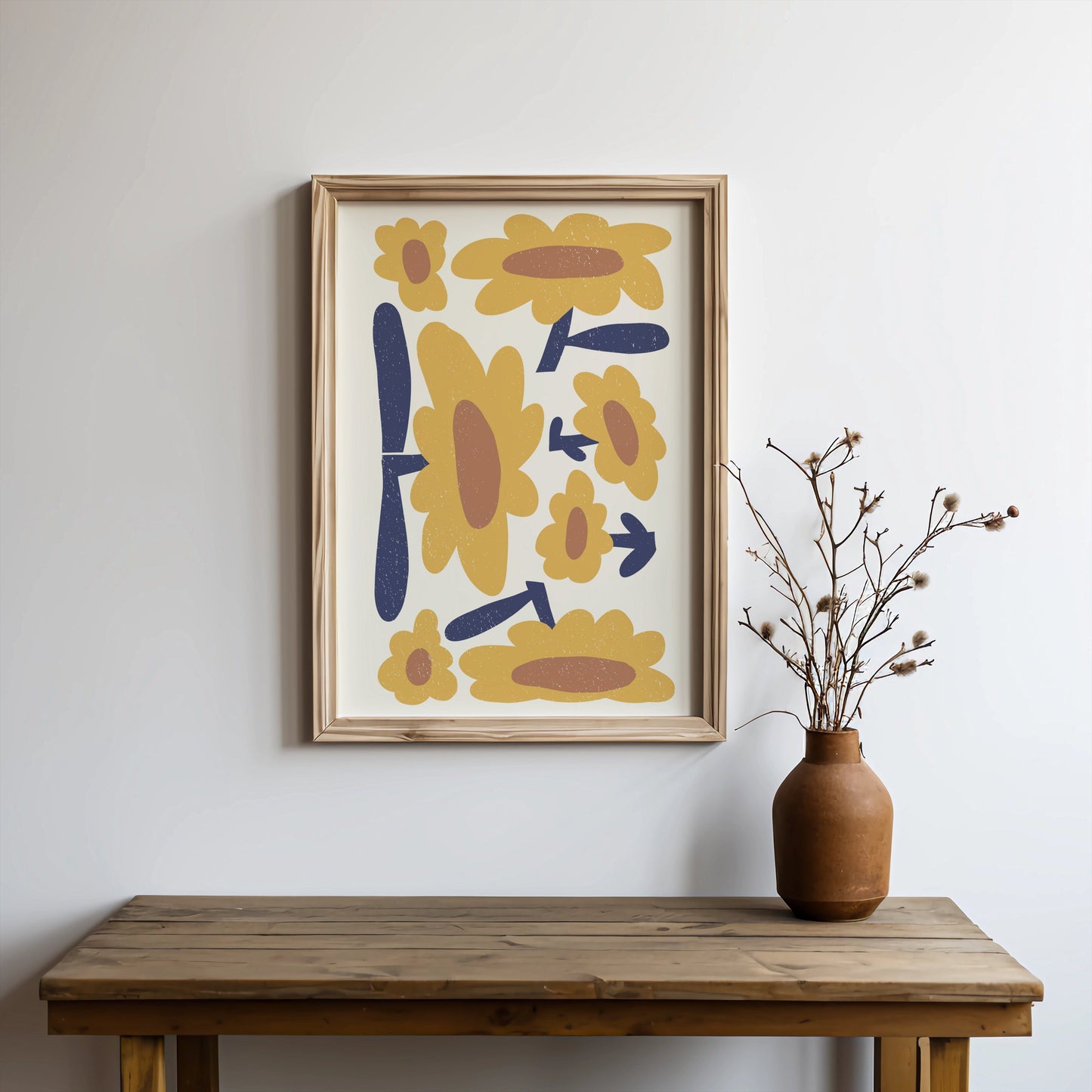 Premium Poster of Retro Floral Pattern Art Print Posters