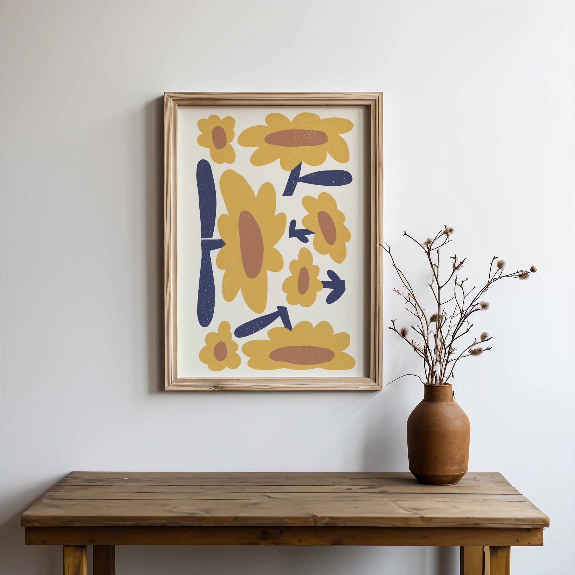 Premium Poster of Retro Floral Pattern Art Print Posters