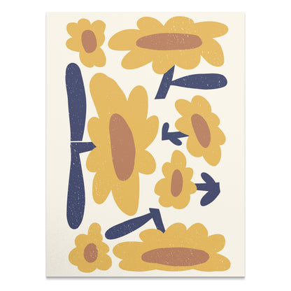 Premium Poster of Retro Floral Pattern Art Print Posters