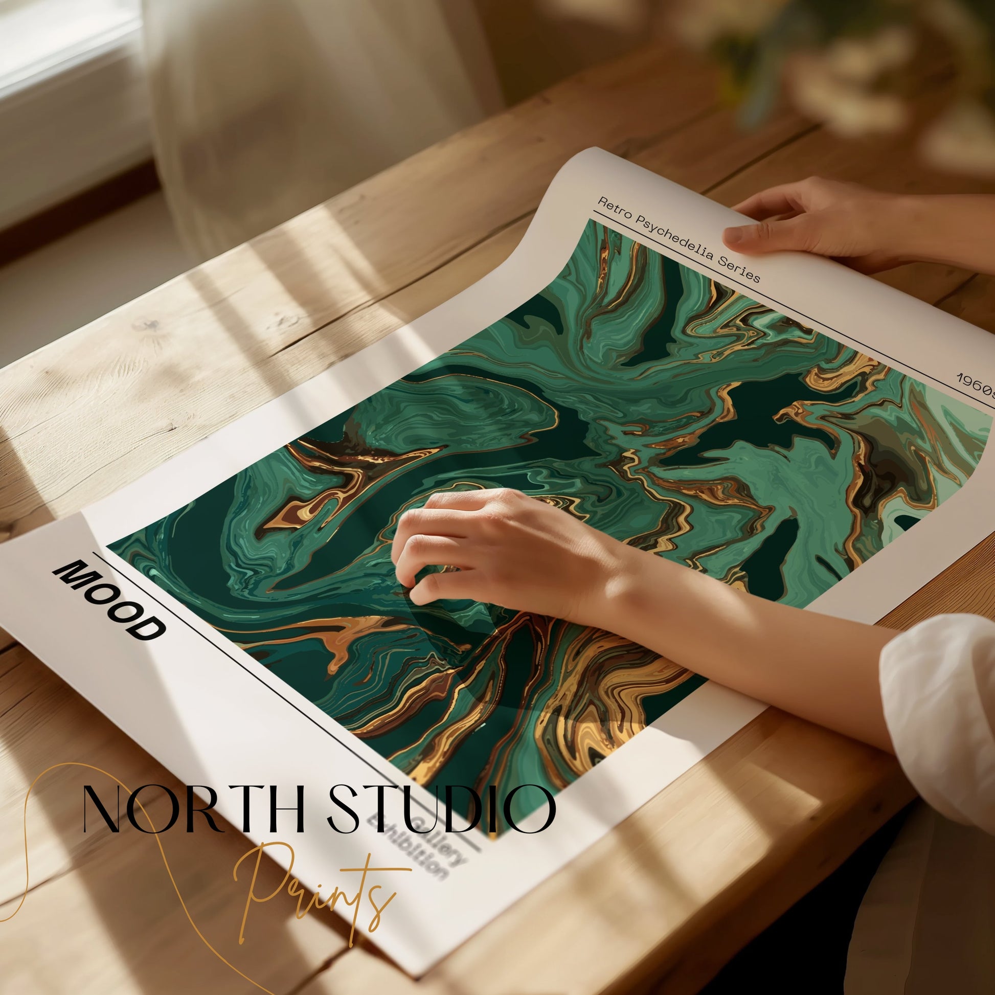 Premium Poster of Retro Psychedelia Series 1960s MOOD Gallery Exhibition Posters