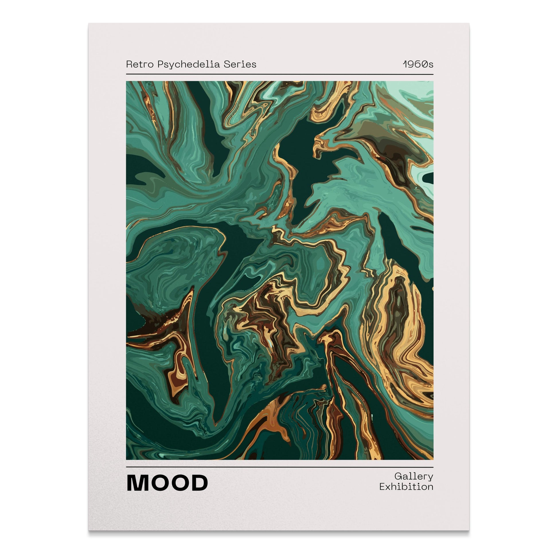 Premium Poster of Retro Psychedelia Series 1960s MOOD Gallery Exhibition Posters
