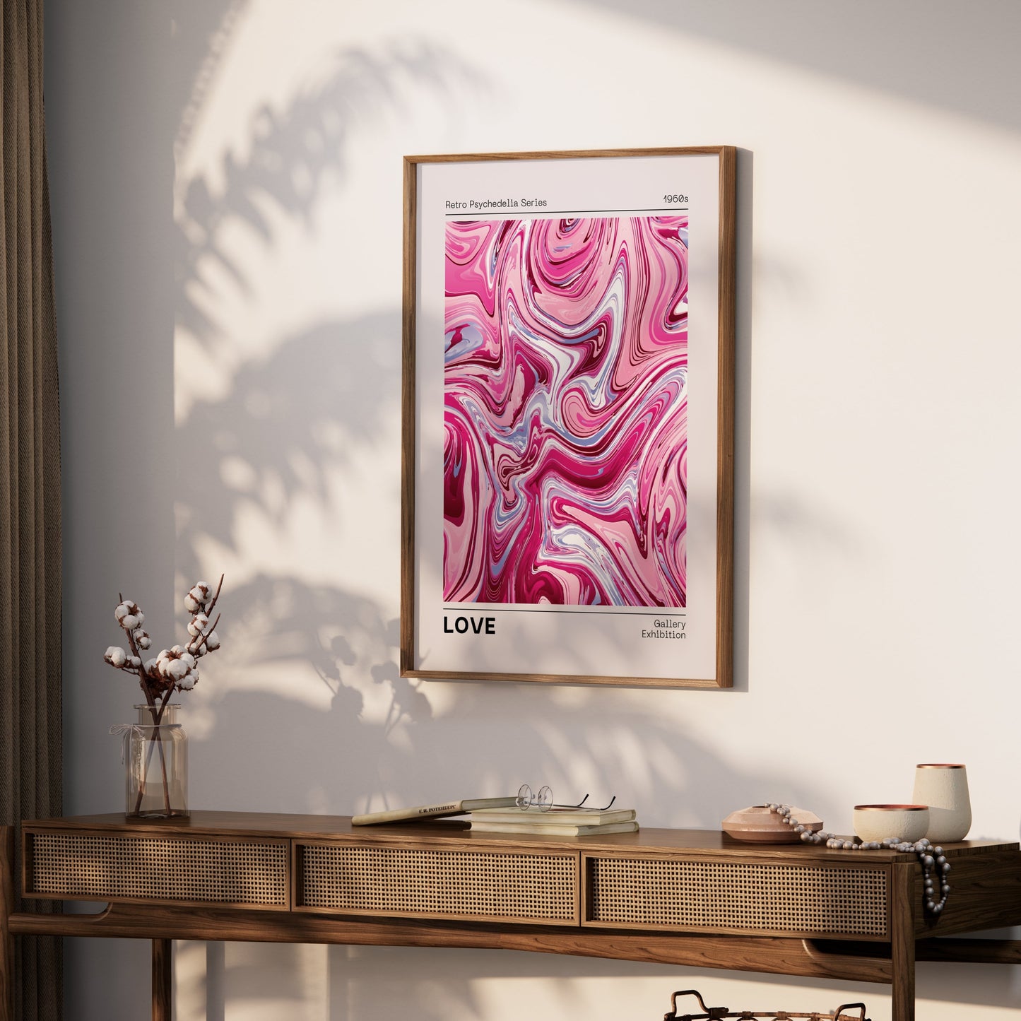 Premium Poster of Retro Psychedelia Series Gallery Exhibition Love Posters