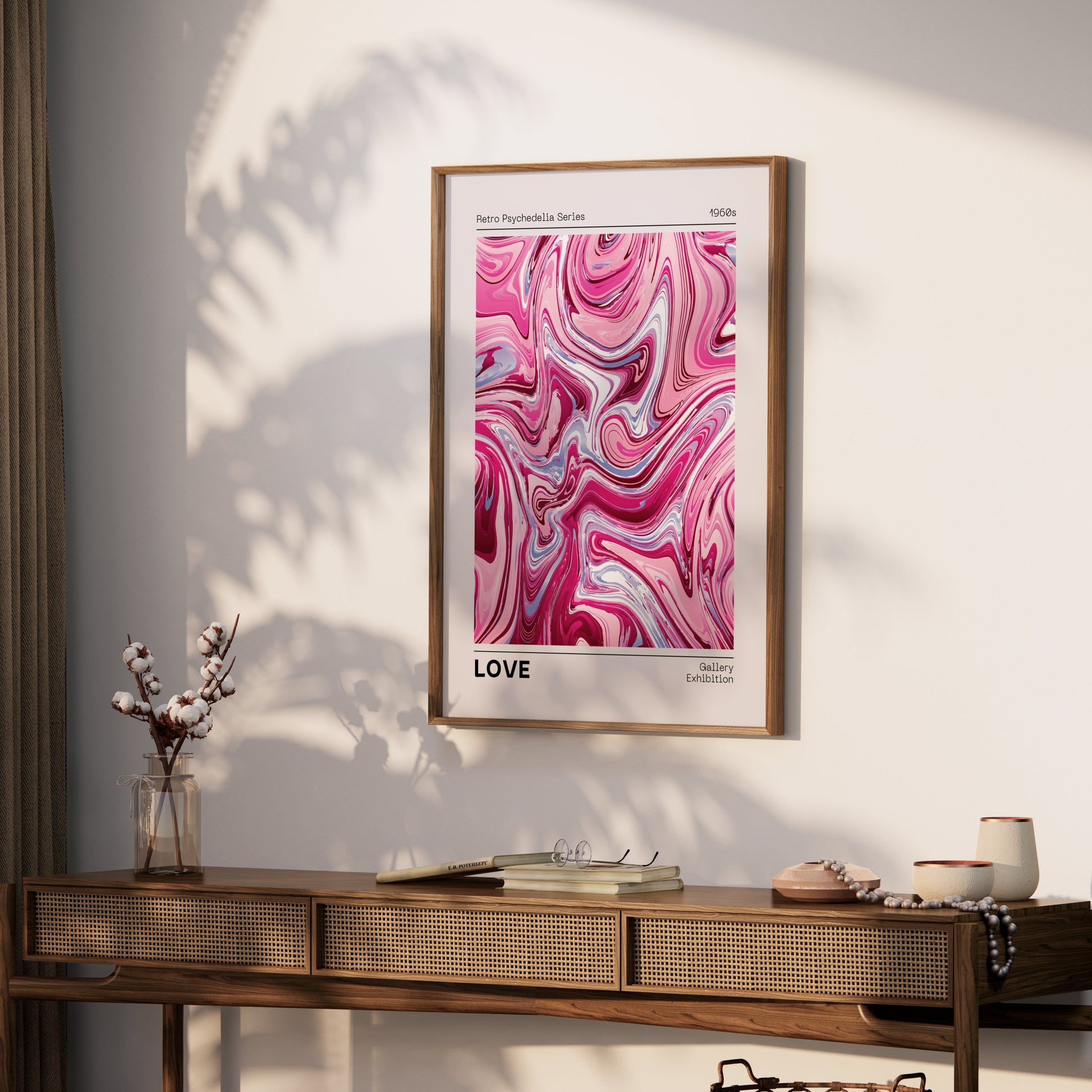 Premium Poster of Retro Psychedelia Series Gallery Exhibition Love Posters