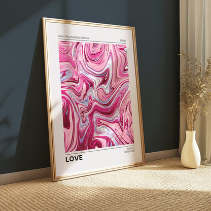 Premium Poster of Retro Psychedelia Series Gallery Exhibition Love Posters