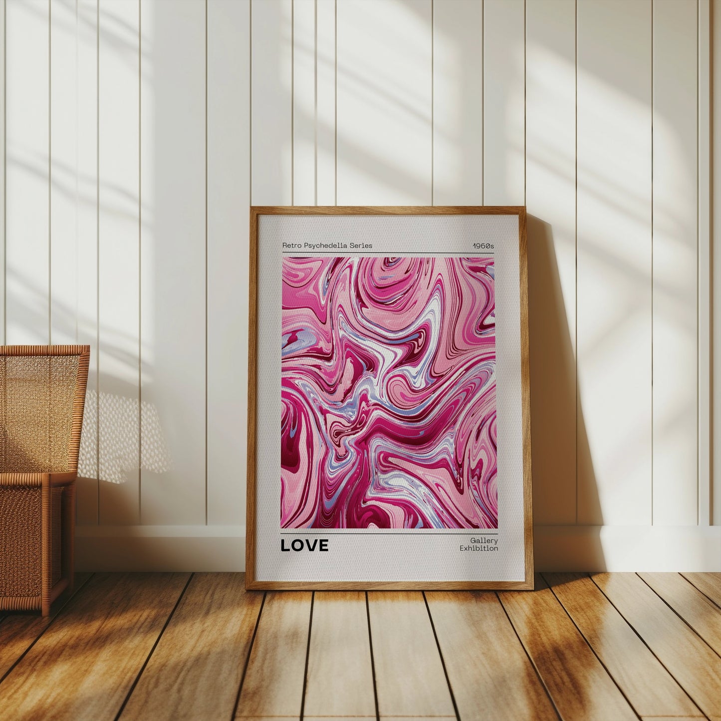 Premium Poster of Retro Psychedelia Series Gallery Exhibition Love Posters