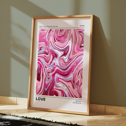 Premium Poster of Retro Psychedelia Series Gallery Exhibition Love Posters