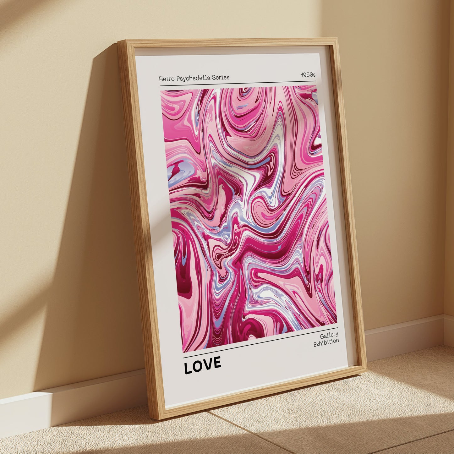Premium Poster of Retro Psychedelia Series Gallery Exhibition Love Posters